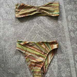 Frankie's Bikinis Multicolor Striped Bikini